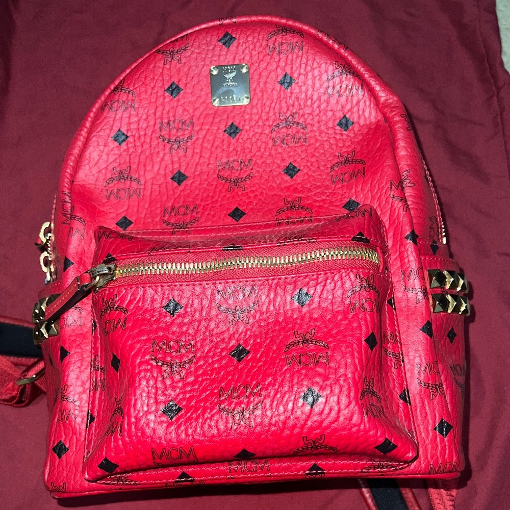 MCM Monogram backpack red/black